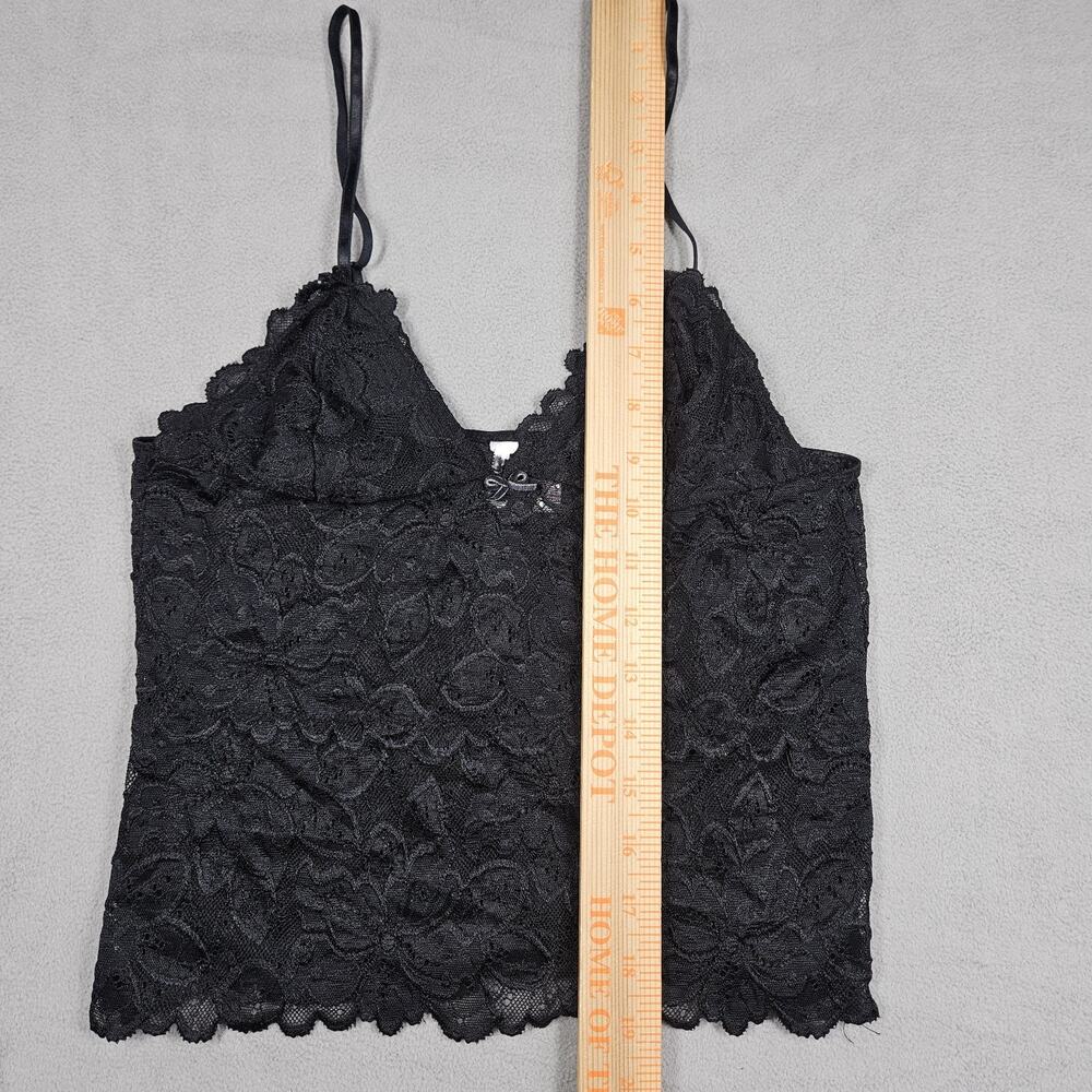 Vintage Y2K Old Navy Camisole Size M Black Lace Babydoll Fairy Whimsigoth Sheer - Picture 10 of 11